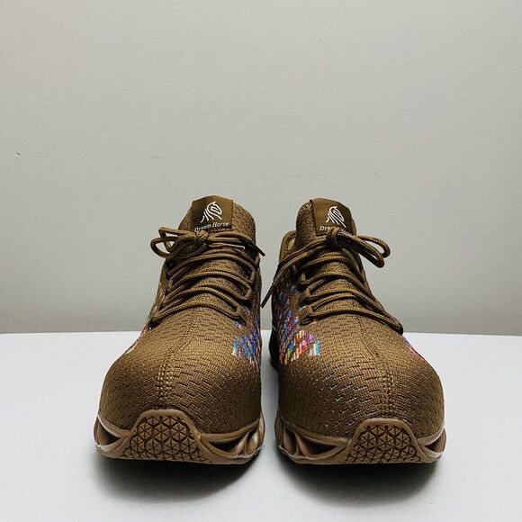 DREAM HORSE Men's Steel Toe Work Safety Shoes Sneakers #22010 Brown Size 12.5 US - Picture 3 of 11